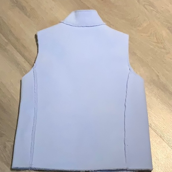 RENA ROWAN Size Medium Powder Blue Zippered Vest - Picture 5 of 5
